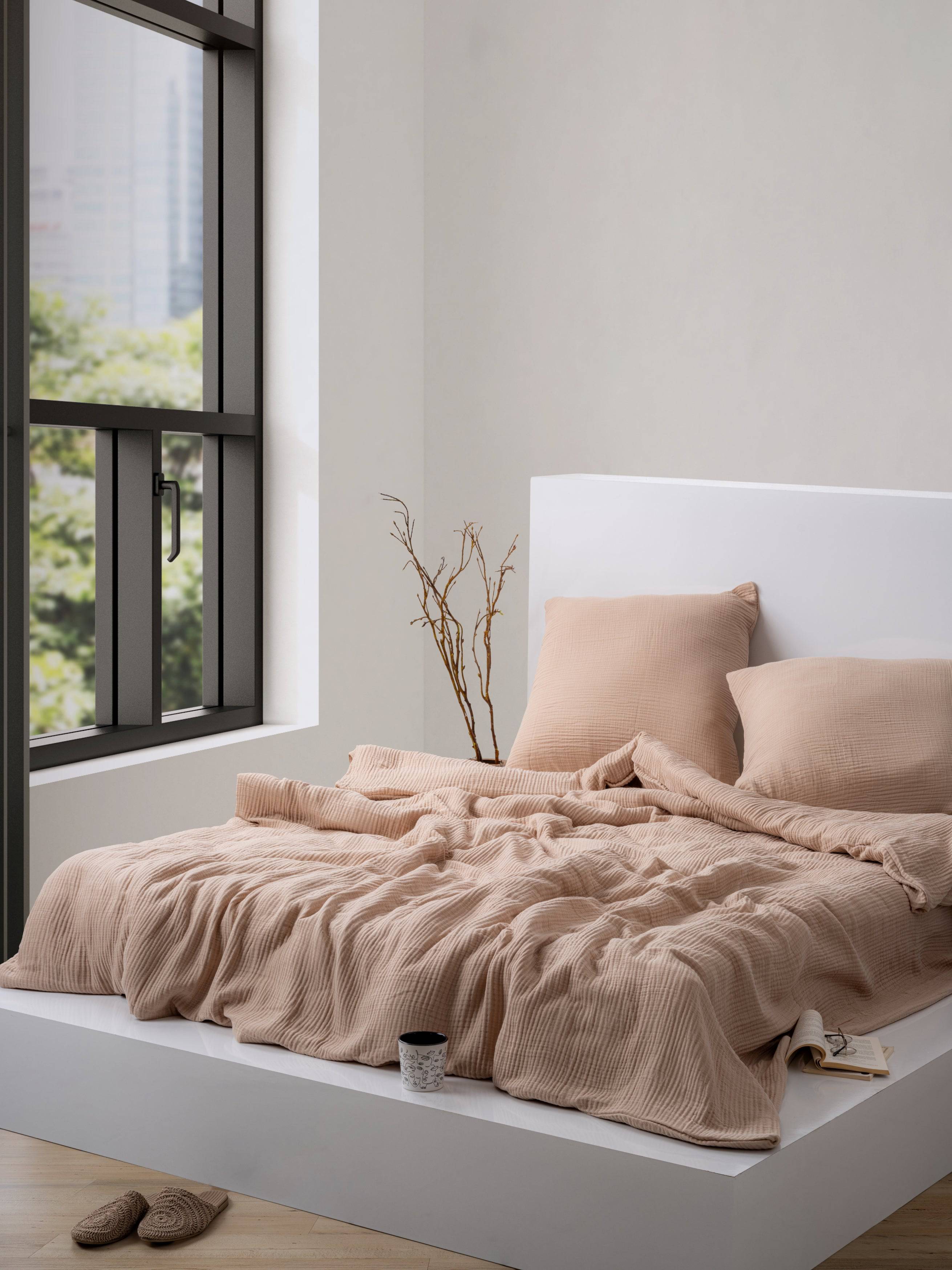 Bettwäsche Musselin beige 4-lagig - MAIAS art home