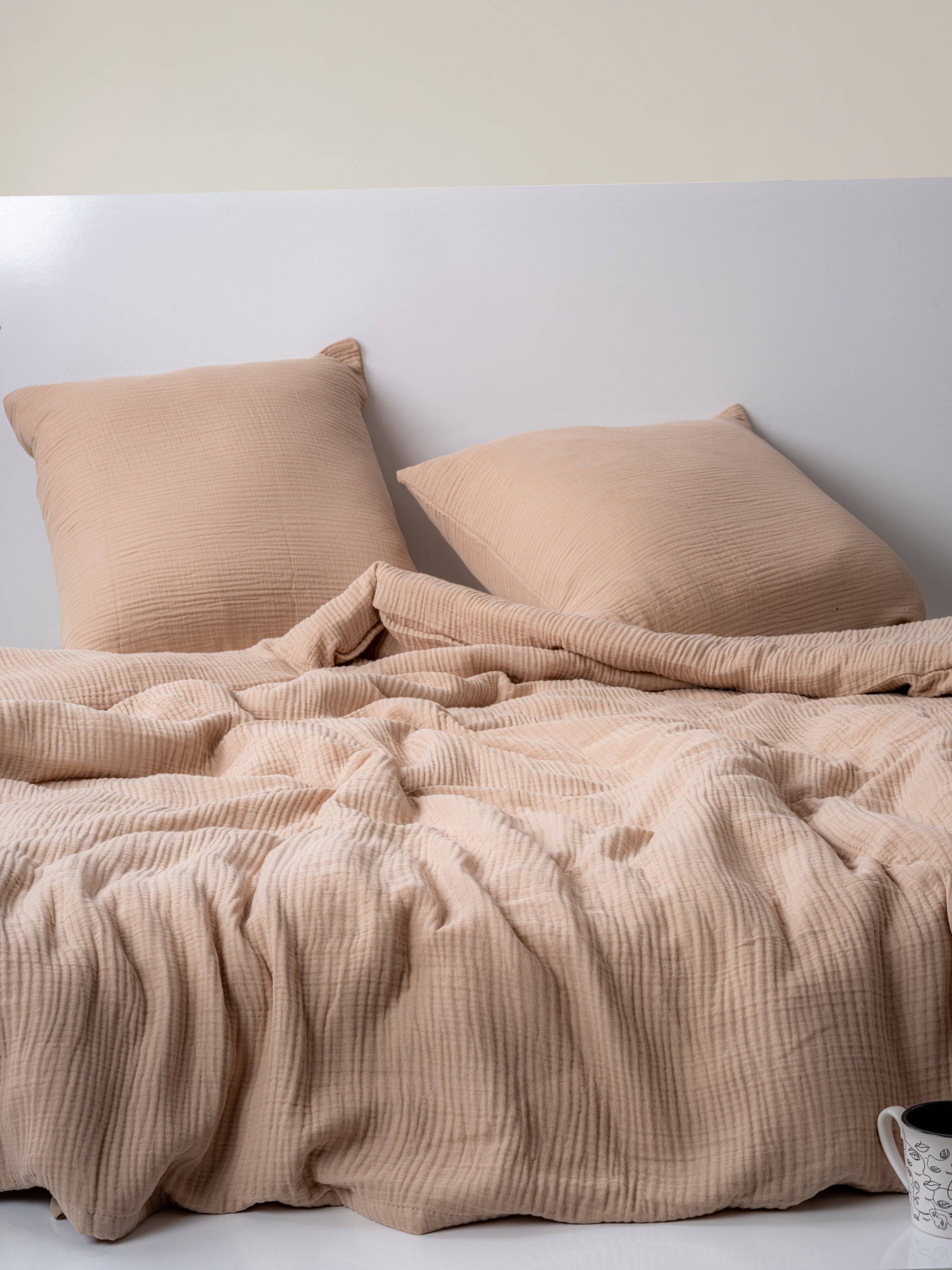 Bettwäsche Musselin beige 4-lagig - MAIAS art home