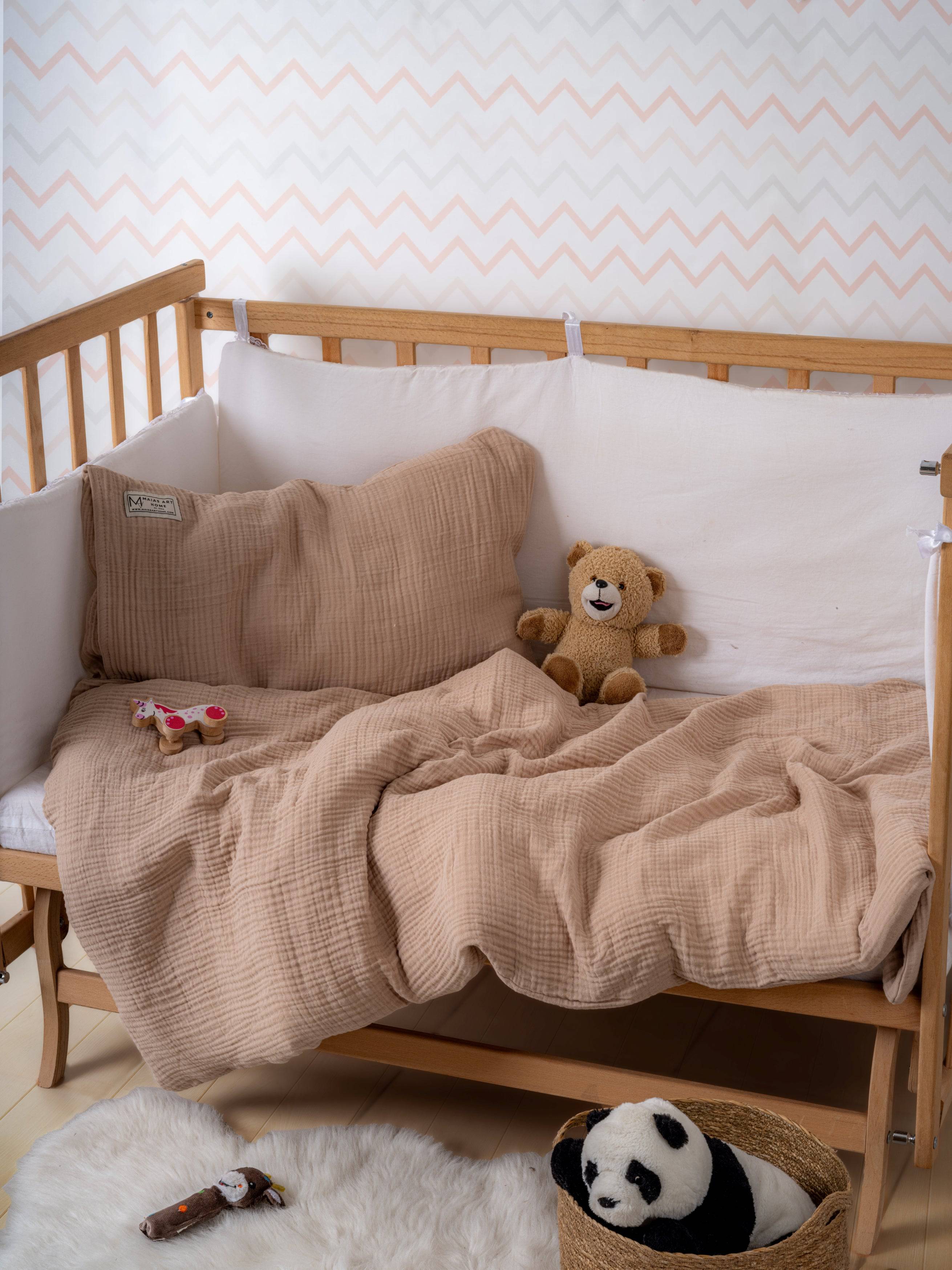 Bettwäsche Musselin beige 4-lagig - MAIAS art home