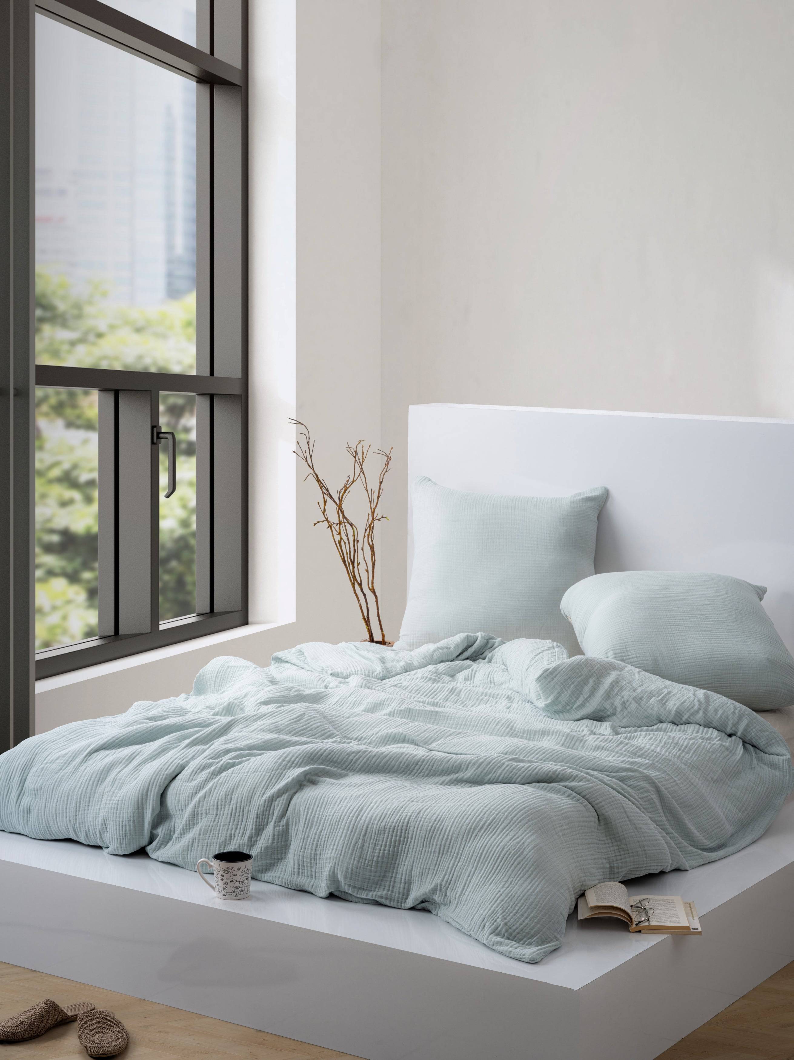 Bettwäsche Musselin mintgrün 4-lagig - MAIAS art home