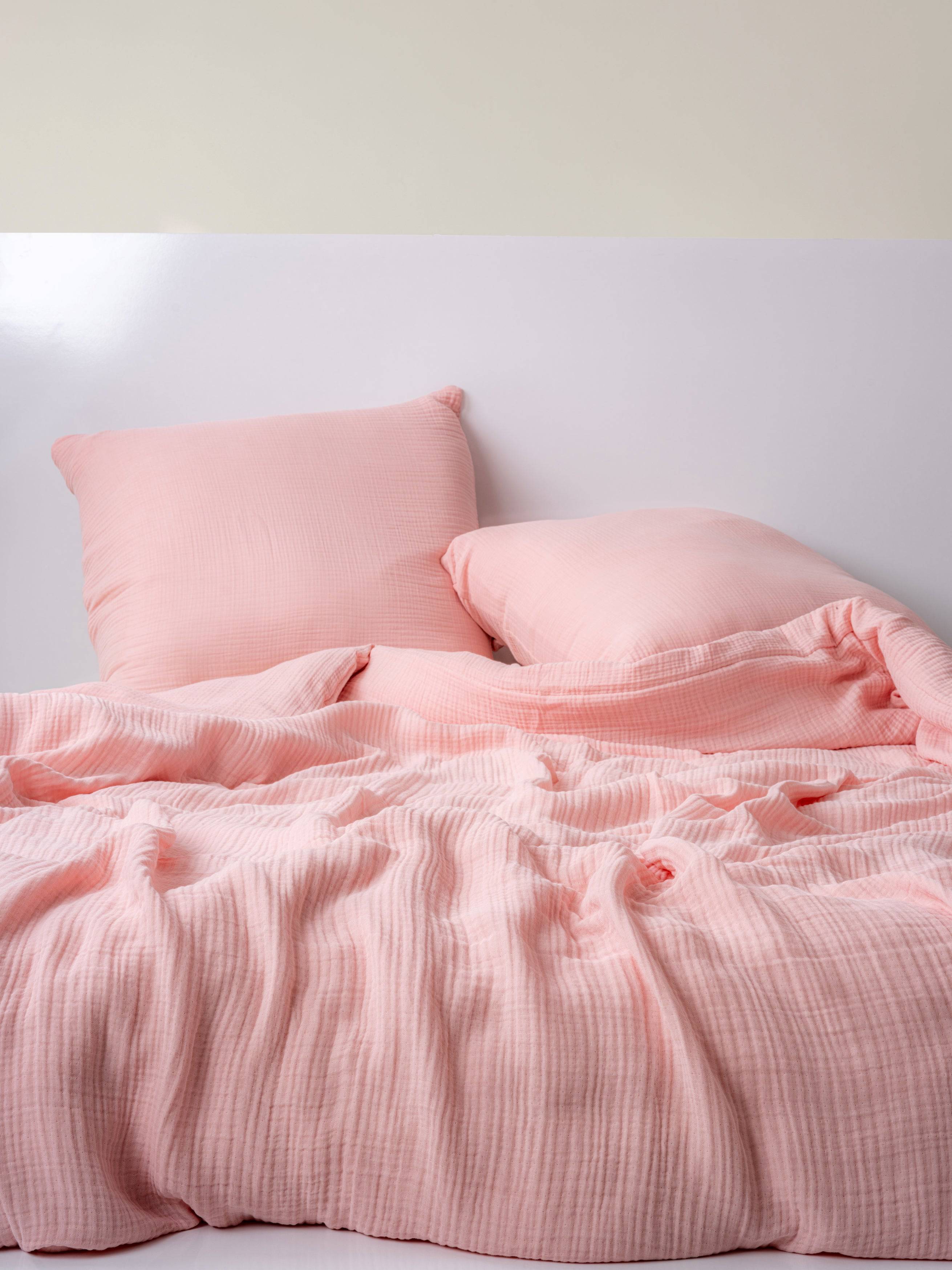 Bettwäsche Musselin rosa 4-lagig - MAIAS art home